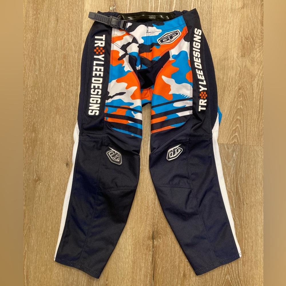Troy Lee Designs Kids Motocross Pants - Blue, Orange, White